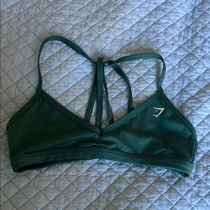 Gymshark Minimal Green Strappy Sports Bra